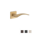 Iver Oxford Door Lever Handle On Square Rose - primehardware