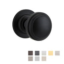 Iver Paddington Door Knob On Round Rose Concealed Fix - primehardware