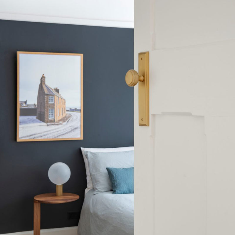 IVER PADDINGTON DOOR KNOB ON STEPPED BACKPLATE CHROME PLATED - CUSTOMISE TO YOUR NEEDS