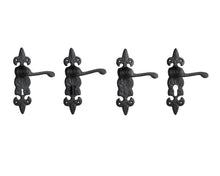 Tradco Stratford Lever Door Handle on Backplate | Matt Black