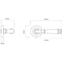 Iver Verona Door Lever Handle On Round Rose Pair - primehardware