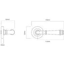 Iver Verona Door Lever Handle On Round Rose Pair - primehardware