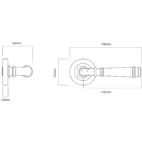 IVER VERONA DOOR LEVER HANDLE ON ROUND ROSE PAIR - CUSTOMISE TO YOUR NEEDS