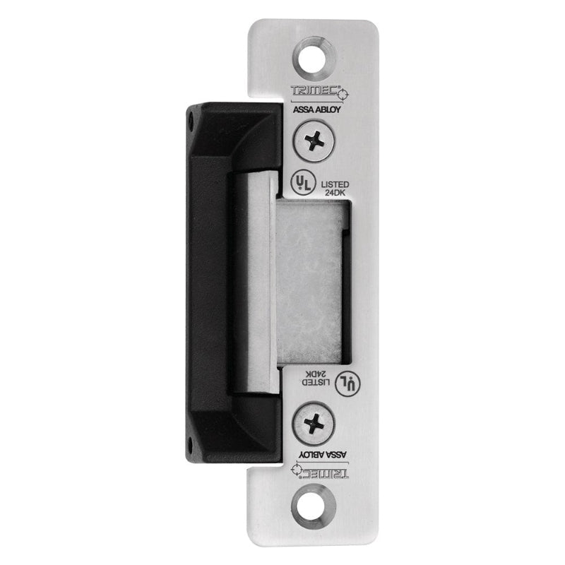 Lock mechanism with black and silver components on a white background