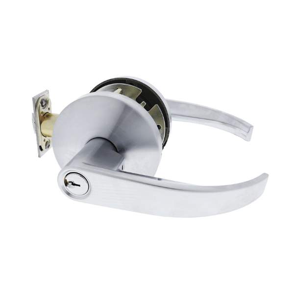 Carbine Doncaster 7000 Cylindrical Entrance set, Disability Lever, 70mm backset, C4 Keyed to Differ, Boxed, Brushed Satin Chrome