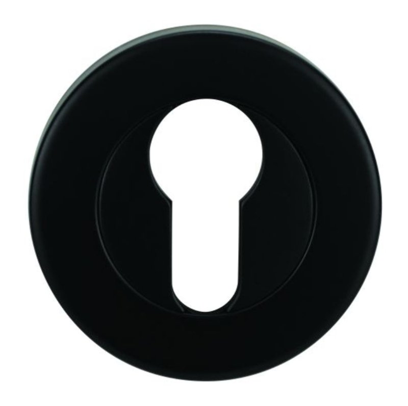 Lockwood Velocity 55MM Round European Cylinder Escutcheon Matt Black VSR5/MBK - primehardware