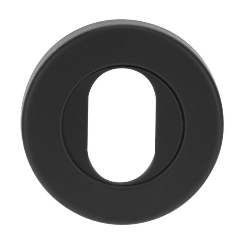 Lockwood Velocity 55MM Round Oval Cylinder Escutcheon Matt Black VSR6/MBK - primehardware