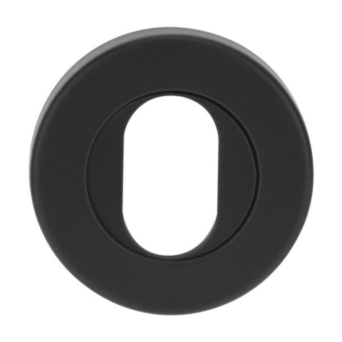 Lockwood Velocity 55MM Round Oval Cylinder Escutcheon Matt Black VSR6/MBK - primehardware