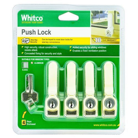 WHITCO W2200419 W2200 PUSH LOCK CYL4 4DP KA Primrose - primehardware