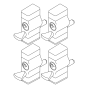 WHICO W2205017 W2205 MULTI BOLT CYL4 4DP KA Black