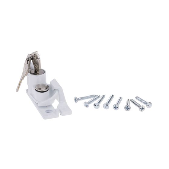 WHITCO W273316 SASH LOCK KEYED TP White