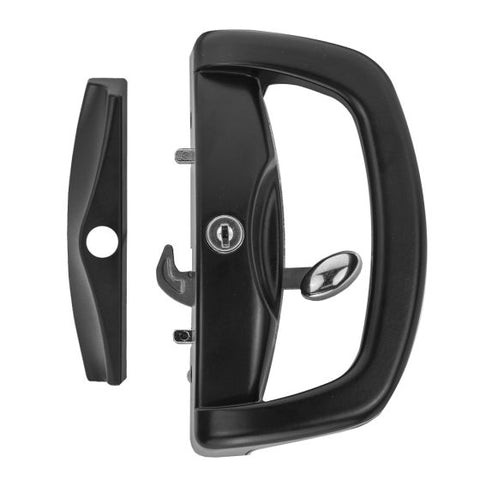 WHITCO W500817 BLAXLAND DOUBLE CYLINDER SLIM OUTER PULL INT 5MM PACKER UNI STRIKE Black - primehardware