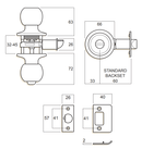 WHITCO W713427 ENTRANCE SET BALL TP Polished Stainless Steel - primehardware