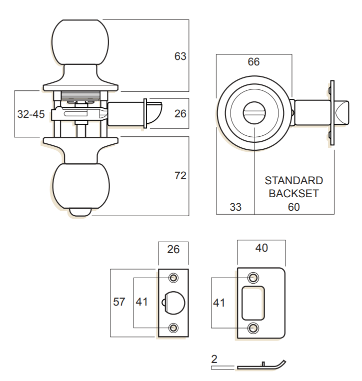 WHITCO W713427 ENTRANCE SET BALL TP Polished Stainless Steel