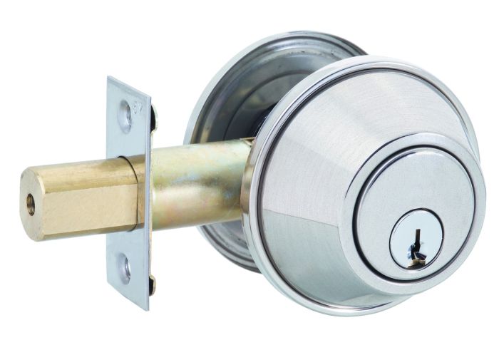 WHITCO W7204275PK DOUBLE CYLINDER DEADBOLT TP 5PIN PROJECT KEYED Polished Stainless Steel