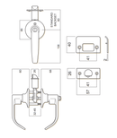 WHITCO W7351055KA ENTRANCE SET BOW TP 5PIN KEYED ALIKE Satin Chrome - primehardware