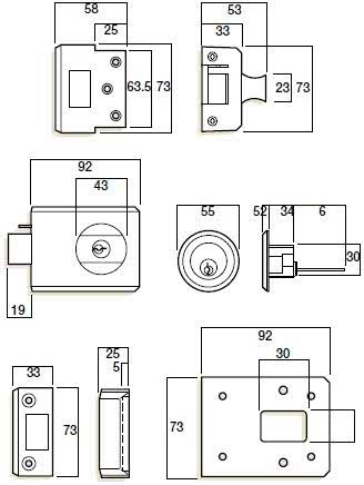 WHITCO W750602 W75 DEADLATCH TIMBER FRAME STRIKE DP Gold - primehardware