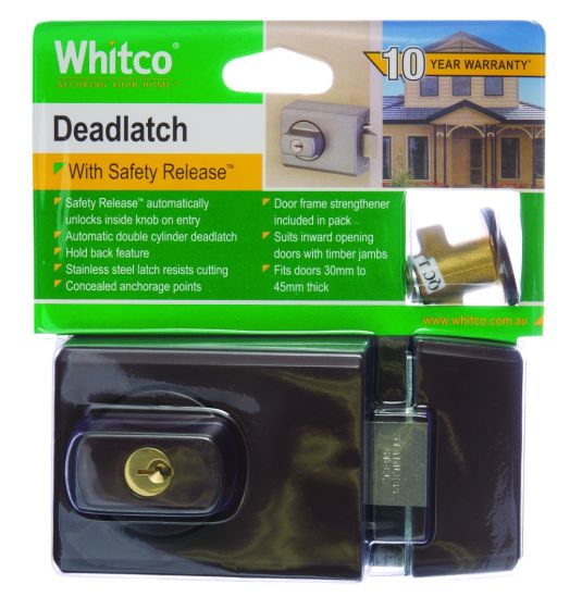 WHITCO W750612 W75 DEADLATCH TIMBER FRAME STRIKE DP Mahogany - primehardware