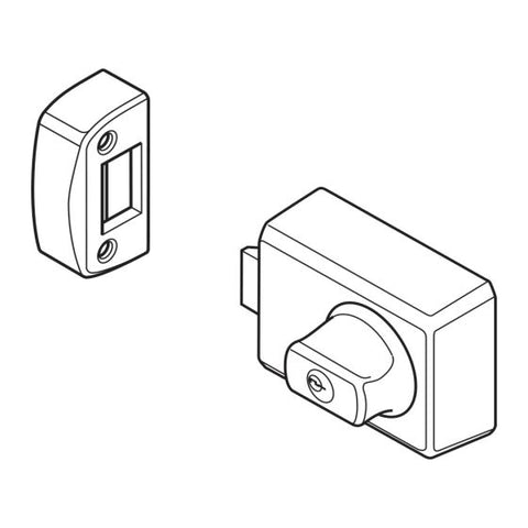 WHITCO W752105 DEADLATCH METAL FRAME STRIKE TP Satin Chrome - primehardware