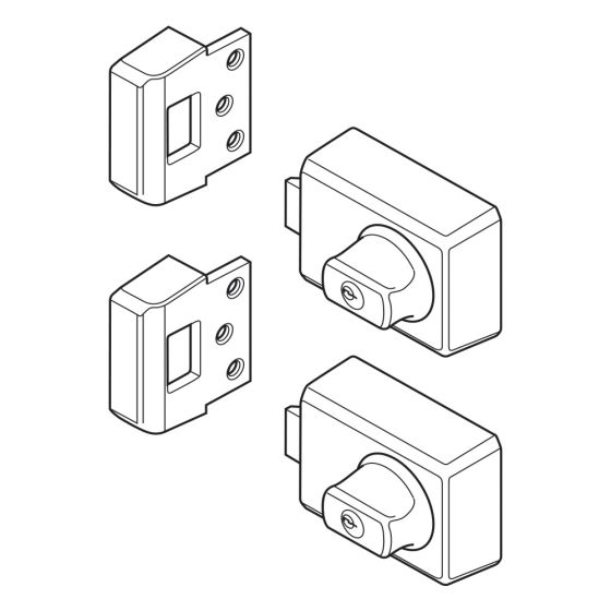 WHITCO W754205 W75 DEADLATCH TIMBER FRAME STRIKE TWIN TP Satin Chrome