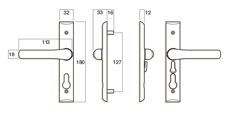 WHITCO W807019 TASMAN ESCAPE LOCK Primrose