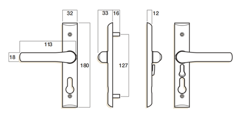WHITCO W807028 TASMAN ESCAPE LOCK Stone Beige - primehardware