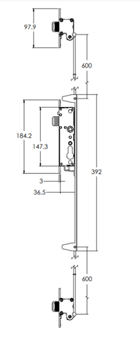 WHITCO W807317 TASMAN ESCAPE 3 POINT LOCK ACCESSORY KIT Black - primehardware