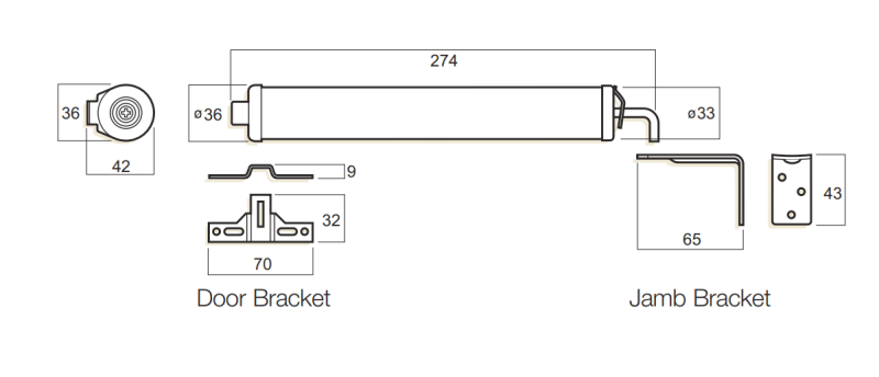 WHITCO W810719 STANDARD SCREEN CLOSER DP Primrose - primehardware