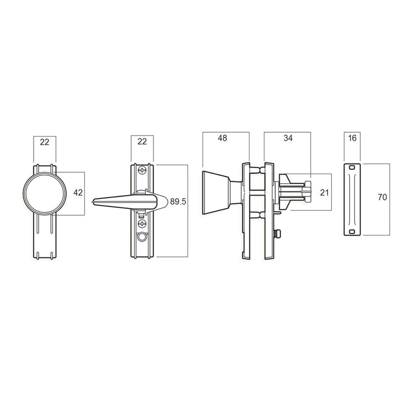 WHITCO W820117 SCREEN DOOR LATCH Black