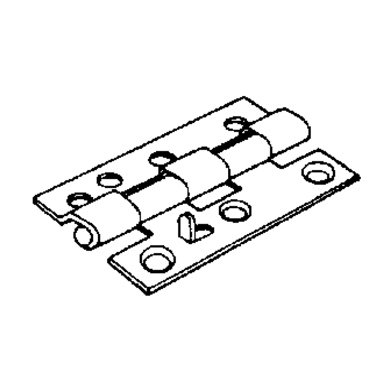 WHITCO W831611 STEPPED SECURITY DOOR HINGE STEEL SAFETY PRONG FIXED PIN SHARP SILVER KINETIC PEARL