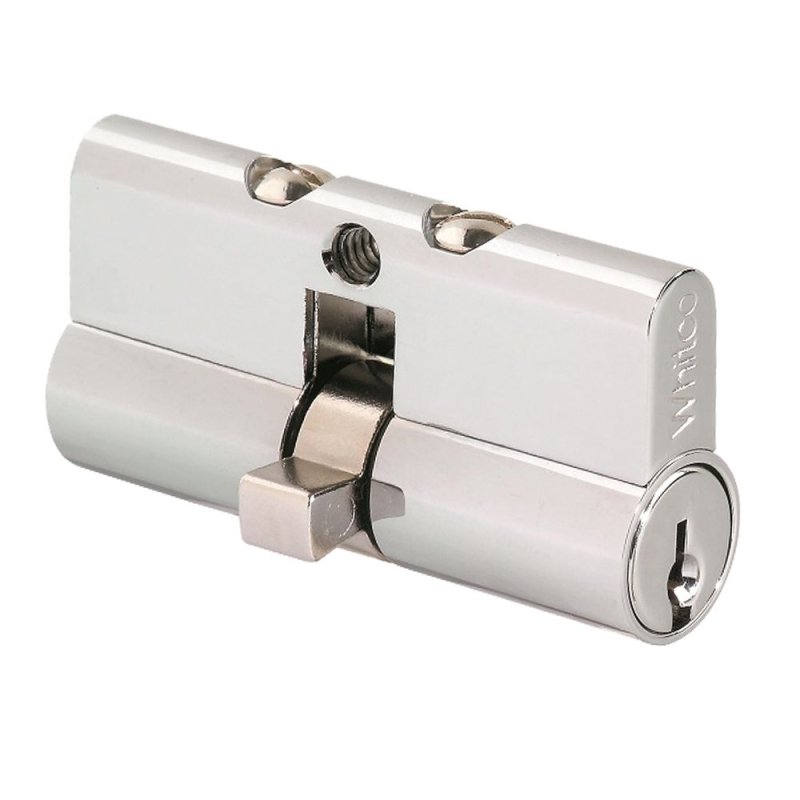 WHITCO W8401005KA EURO DOUBLE CYLINDER 30/30MM FIXED CAM C4 5 PIN 5KA Bright Chrome - primehardware