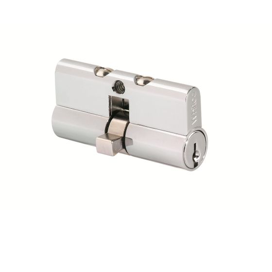 WHITCO W840100 WHITCO EURO DOUBLE CYLINDER 30/30MM FIXED CAM C4 5 PIN KD TP Satin Chrome Pearl - primehardware