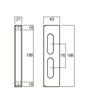 WHITCO W841100 TASMAN HINGED SECURITY DOOR LOCK CAGE No Finish - primehardware