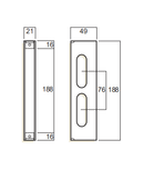 WHITCO W841100 TASMAN HINGED SECURITY DOOR LOCK CAGE No Finish - primehardware