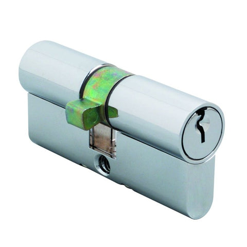 WHITCO W8460006KA EURO DOUBLE CYLINDER 35/35MM FIXED CAM C4 6 PIN 6KA Chrome Plate - primehardware