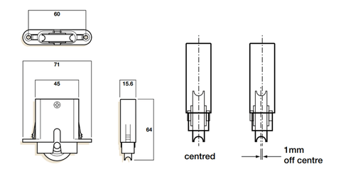 WHITCO W862600 SECURITY DOOR ROLLER SPEED FIT No Finish - primehardware