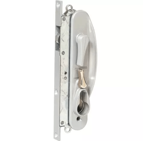 WHITCO W865311 LEICHHARDT STANDARD SLIDING SECURITY DOOR LOCK NO CYLINDER SHARP SILVER KINETIC PEARL - primehardware