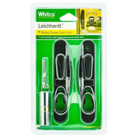 WHITCO W867917 LEICHHARDT SLIDING SCREEN DOOR LOCK DP Black - primehardware