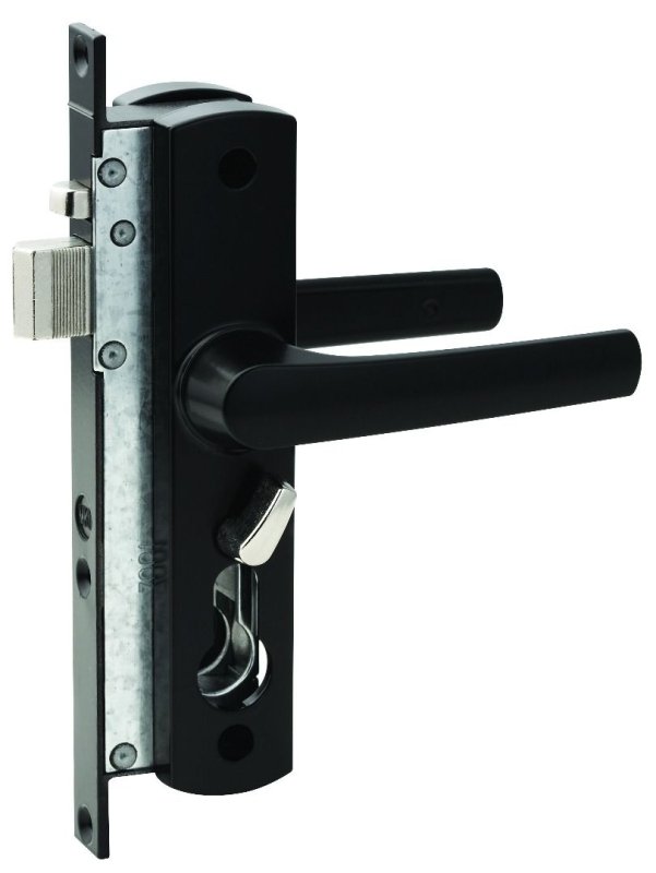 WHITCO W892117 TASMAN MK2 HINGED SECURITY DOOR LOCK NO CYLINDER Black - primehardware