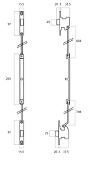 WHITCO W893217 TASMAN MK2 REVERSED 3 POINT LOCK ACCESSORY KI Black - primehardware