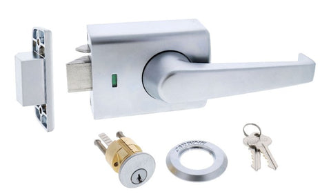 Carbine Alpha CRD - 4L1 , Single cylinder deadlatch, Lever inside, C4 Keyed to Differ , Openout strike, Satin Chrome, Boxed - primehardware