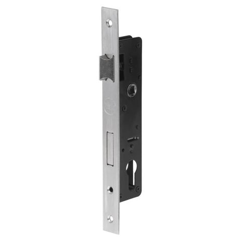 Yale 85Mm Pitch Euro Mortice Lock 25Mm Backset Satin - primehardware