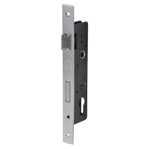 Yale 85Mm Pitch Euro Mortice Lock 30Mm Backset Satin - primehardware