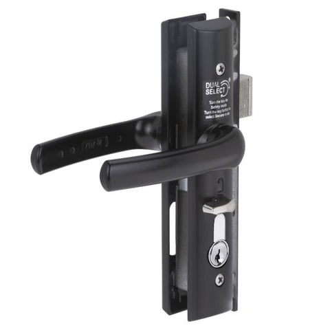 Quattro Hinged Security Door Lock Dp Black - primehardware
