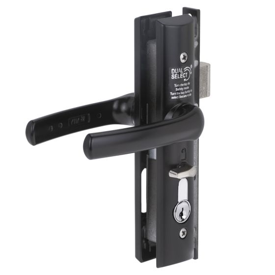 QUATTRO HINGED SECURITY DOOR LOCK DP Black