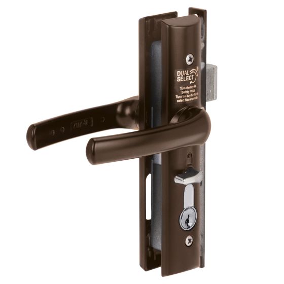 QUATTRO HINGED SECURITY DOOR LOCK DP Brown