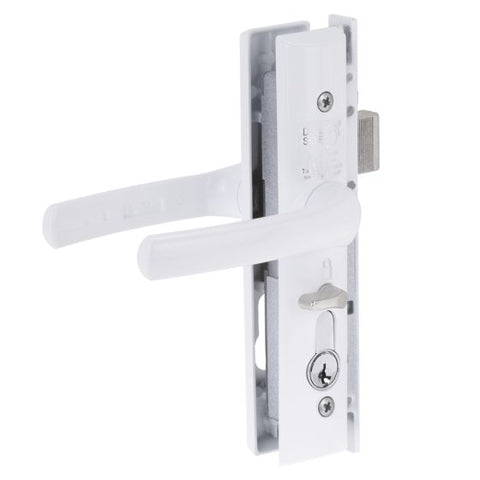 Quattro Hinged Security Door Lock Dp White - primehardware