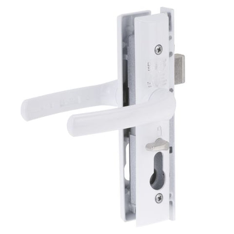 Quattro Hinged Security Door Lock No Cylinder White - primehardware
