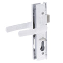 Quattro Hinged Security Door Lock No Cylinder White - primehardware