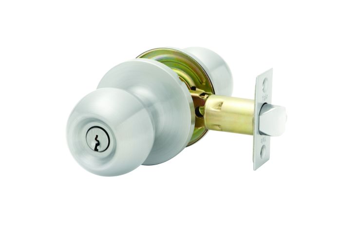 Yk1 Ball Entrance Set Dp Satin Chrome - primehardware